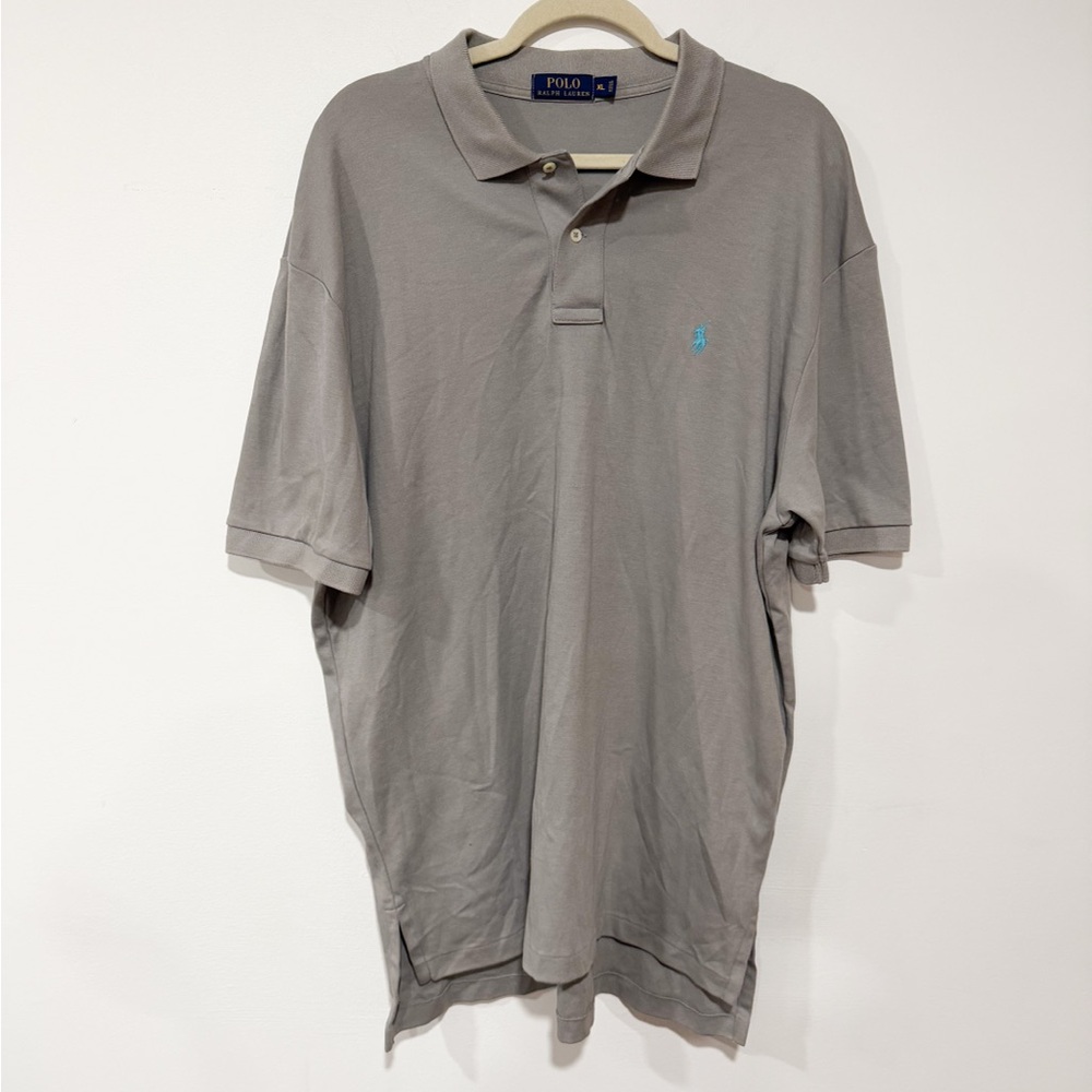 Polo Ralph Lauren Gray Collared Pima Soft Short Sleeve Size XL